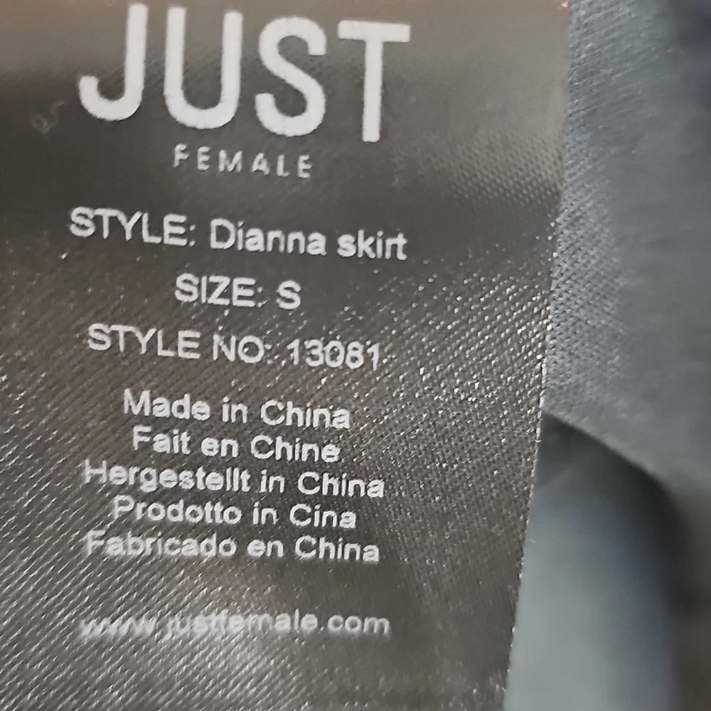 JUST Female‎ Dianna Black Patent Leather Mini Skirt Party Festival Y2K